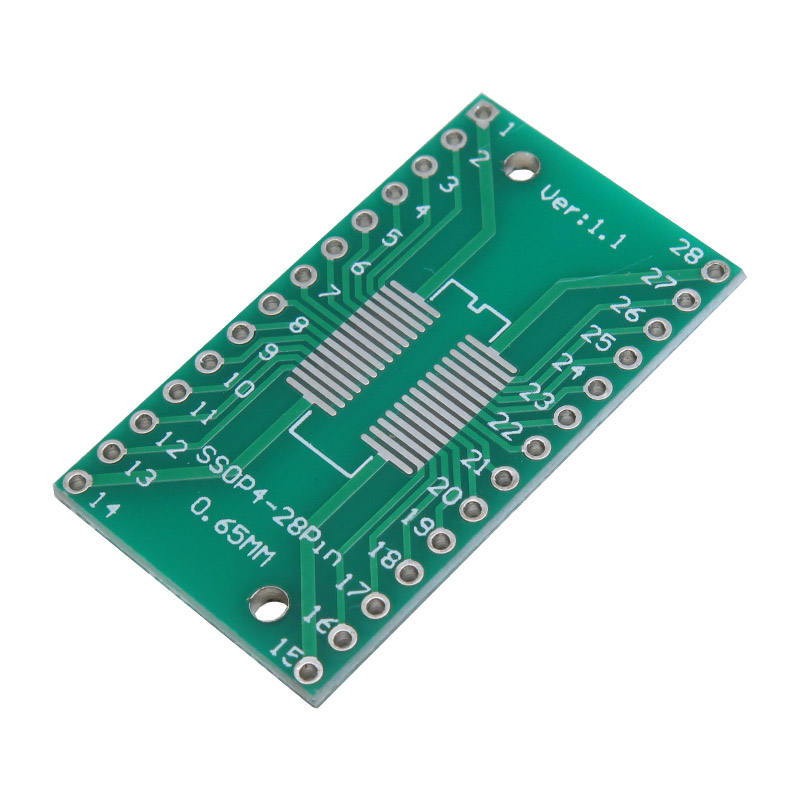 برد دو لایه تبدیل SMD به DIP ویژه آی سی های SOP/SSOP/TSSOP/SOIC28/SOL28