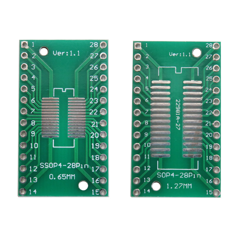 برد دو لایه تبدیل SMD به DIP ویژه آی سی های SOP/SSOP/TSSOP/SOIC28/SOL28