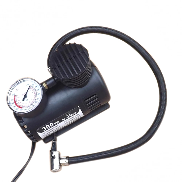 دستگاه پمپ باد فندکی ماشین دارای نمایشگر درجه تنظیم باد