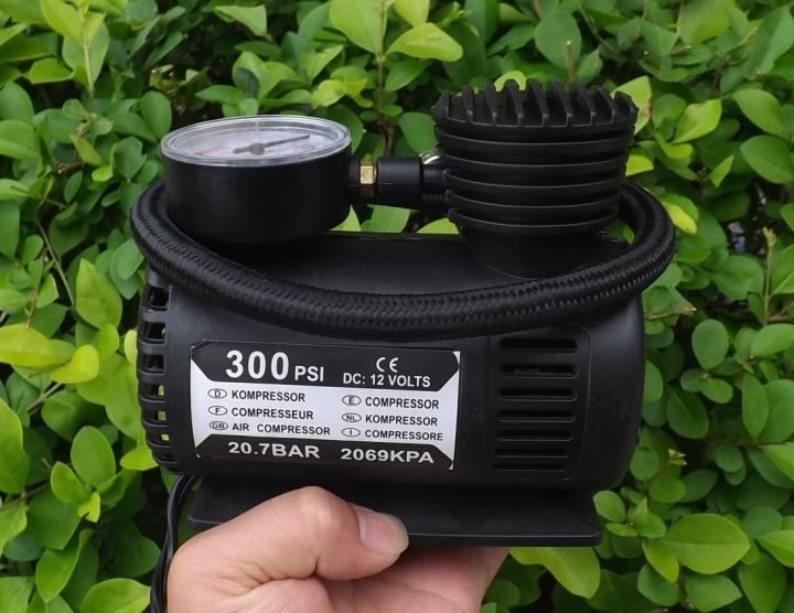 دستگاه پمپ باد فندکی ماشین دارای نمایشگر درجه تنظیم باد