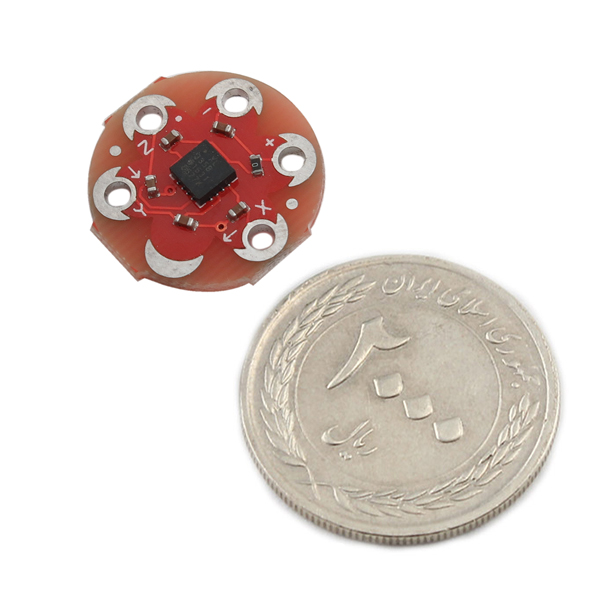 ماژول شتاب سنج سه محوره ADXL335 مناسب برای ساخت پروژه های پوشیدنی ( LilyPad Accelerometer )