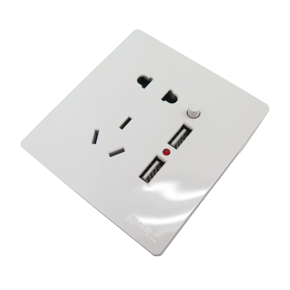 پریز برق با پورت شارژ USB توکار دیواری