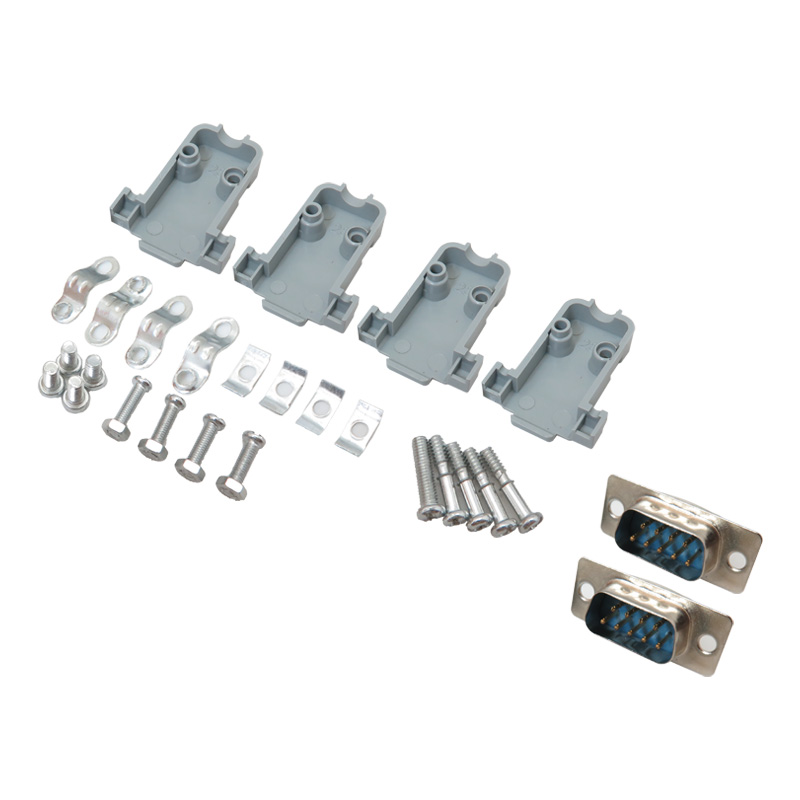کانکتور DB9 نری مناسب برای پروتکل RS232 دارای کیس پلاستیکی بسته 2 عددی
