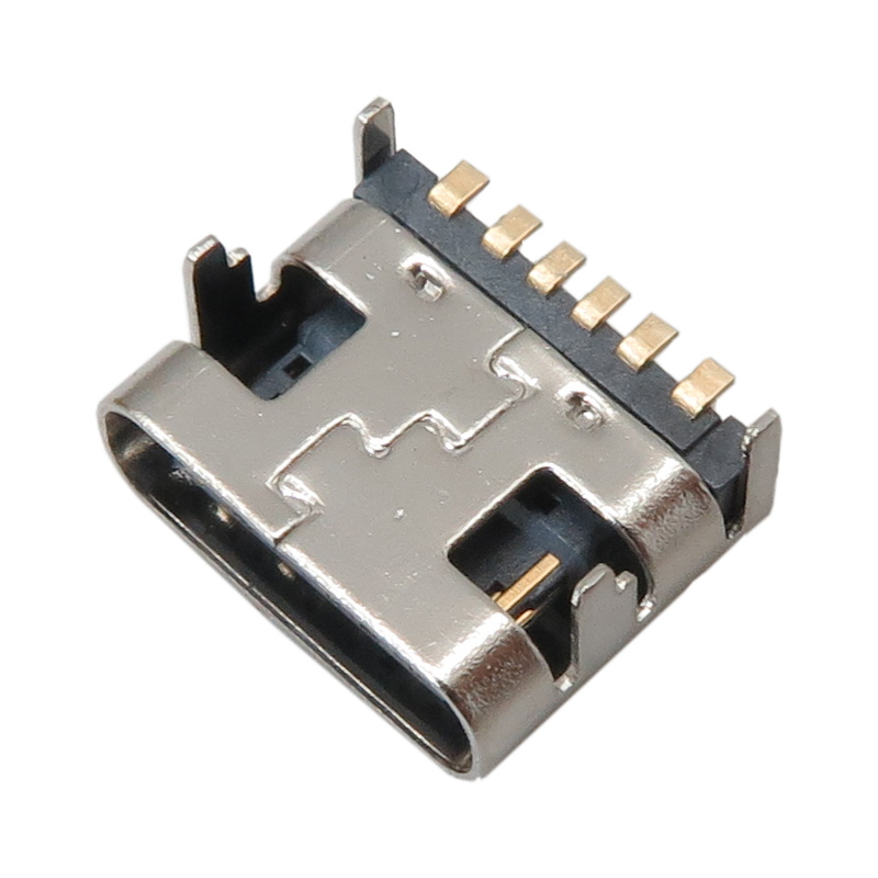 کانکتور USB مادگی Type C شش پین SMD - بسته 4 عددی