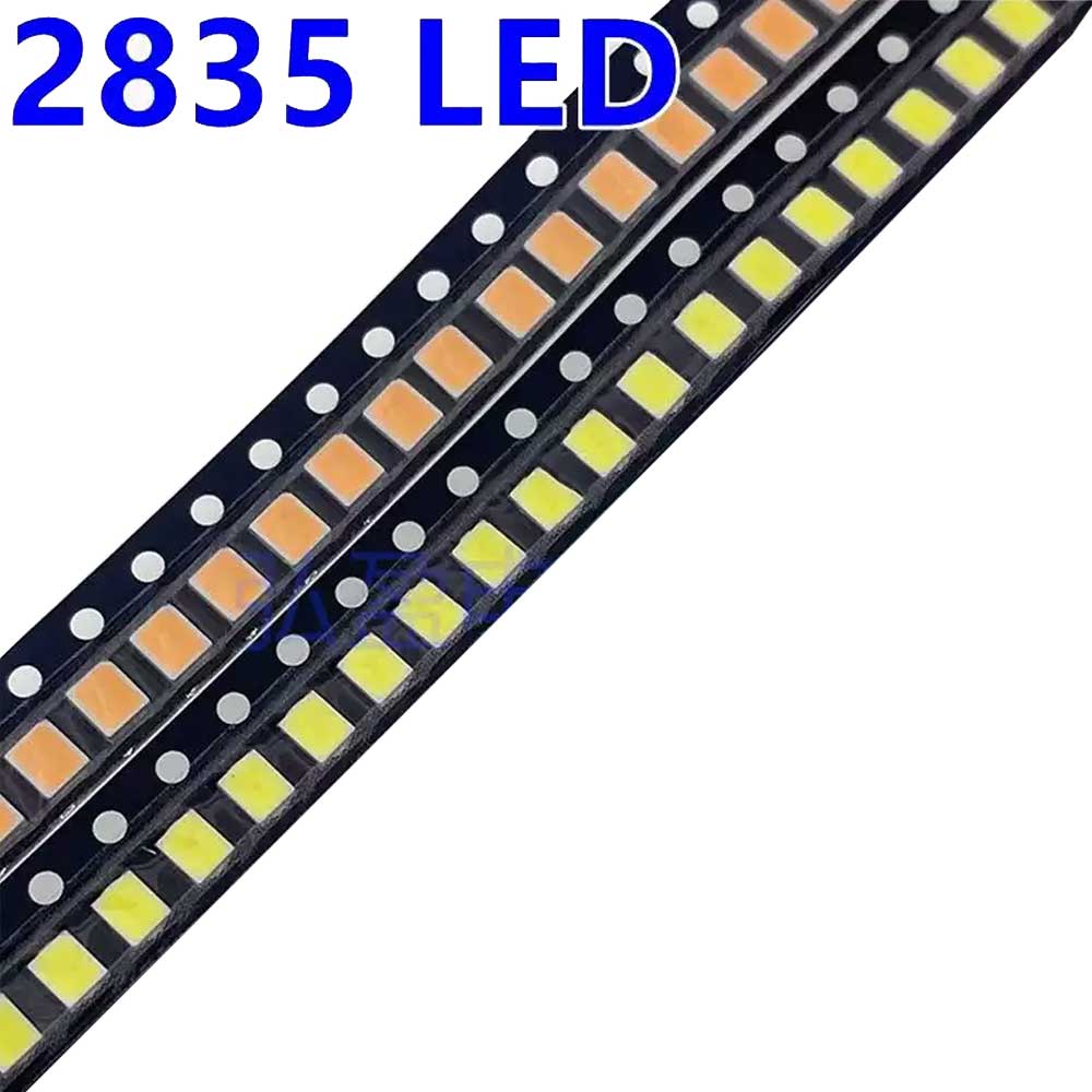LED SMD پکیج 2835 ولتاژ 3 تا 3.4 ولت نور مهتابی و آفتابی بسته 20 عددی