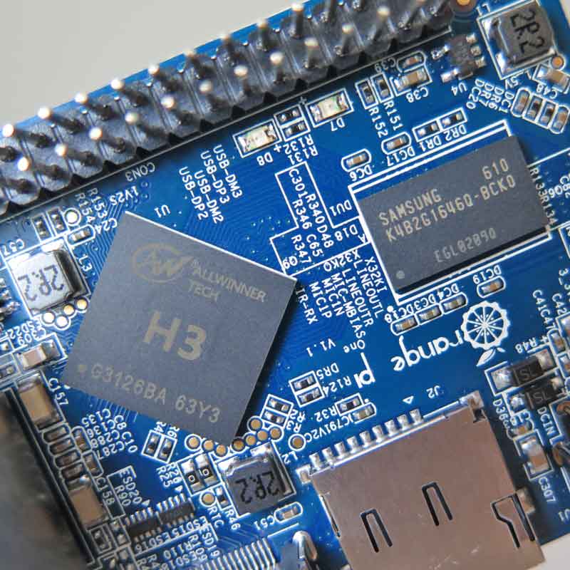 برد اورنج پای وان Orange Pi One با رم 512 مگابایت