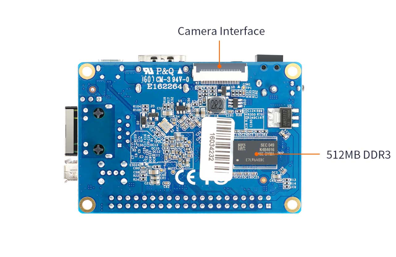 برد اورنج پای وان Orange Pi One با رم 512 مگابایت