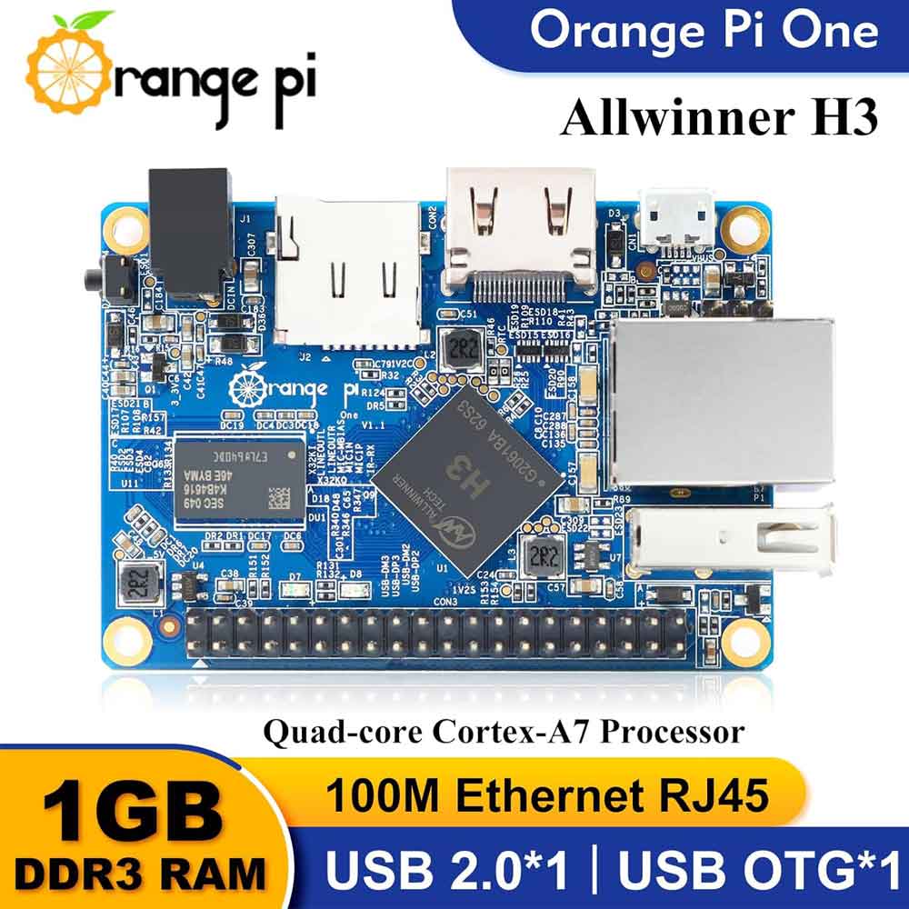 برد اورنج پای وان Orange Pi One با رم 512 مگابایت