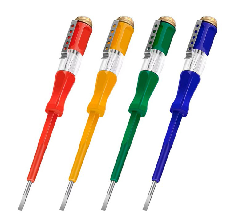 فازمتر رنگی کوچک مدار - فازمتر مولتی کالر سربرنجی با گیره فلزی