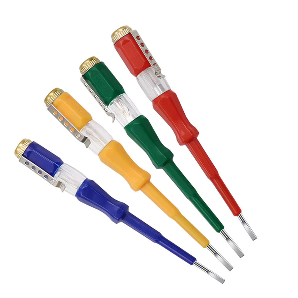 فازمتر رنگی کوچک مدار - فازمتر مولتی کالر سربرنجی با گیره فلزی