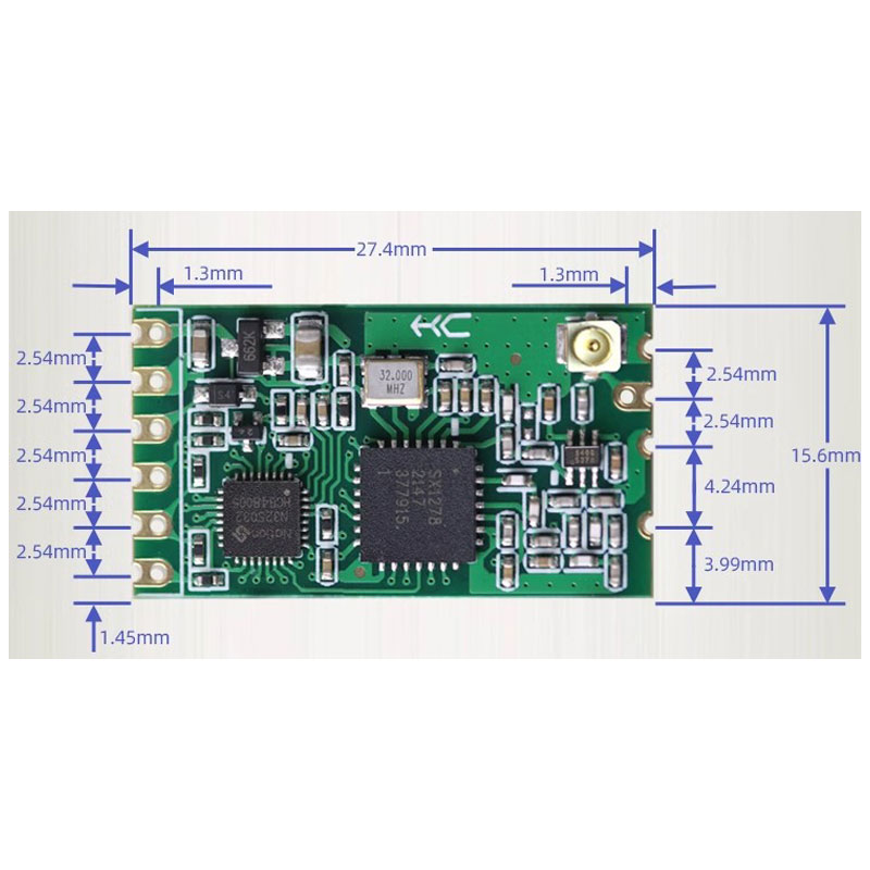 ماژول وایرلس LoRa-SX1278 دارای ارتباط سریال HC-14 و فرکانس 433MHz