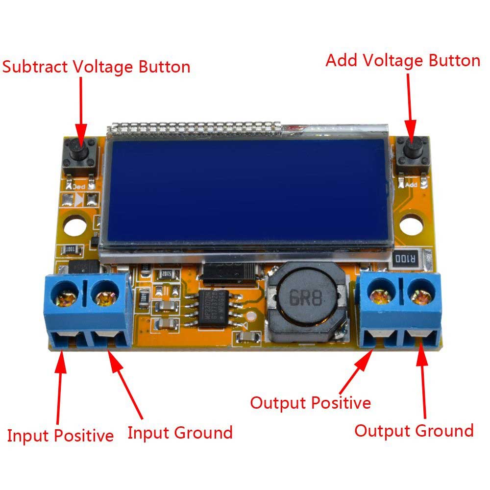 ماژول مبدل DC-DC کاهنده HW-601 به همراه نمایشگر