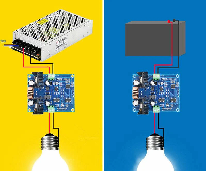 ماژول کاهنده XH-M403 با نمایشگر ولتاژ و جریان قابل تنظیم