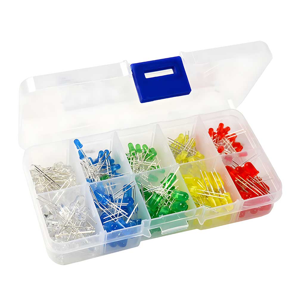 پک LED ال ای دی 3 و 5 میلی متری در 5 رنگ - 200 عددی