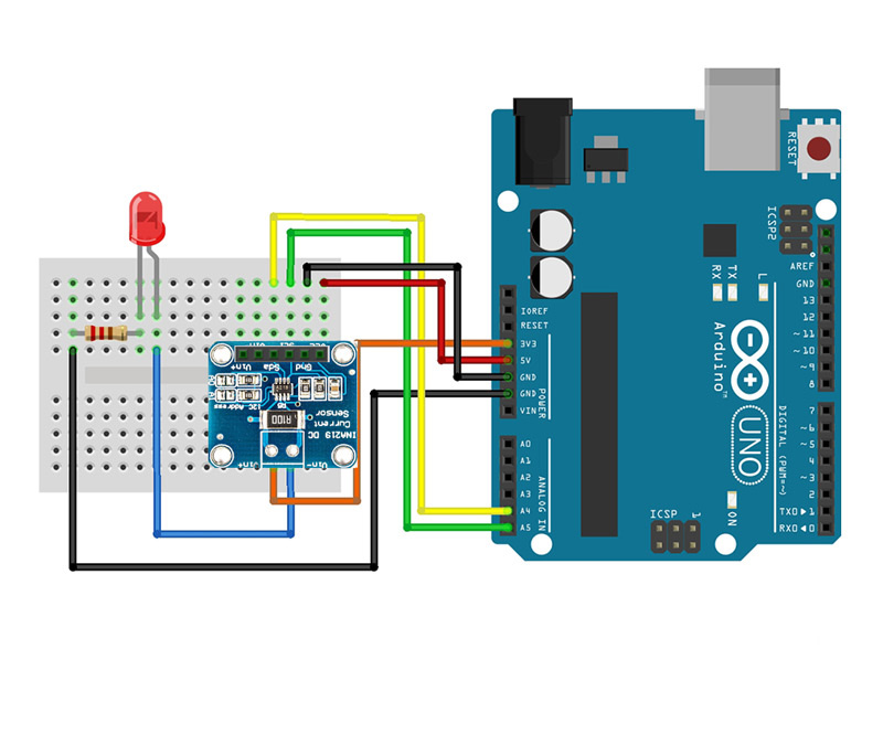 ماژول اندازه گیری ولتاژ و جریان INA219 با خروجی I2C