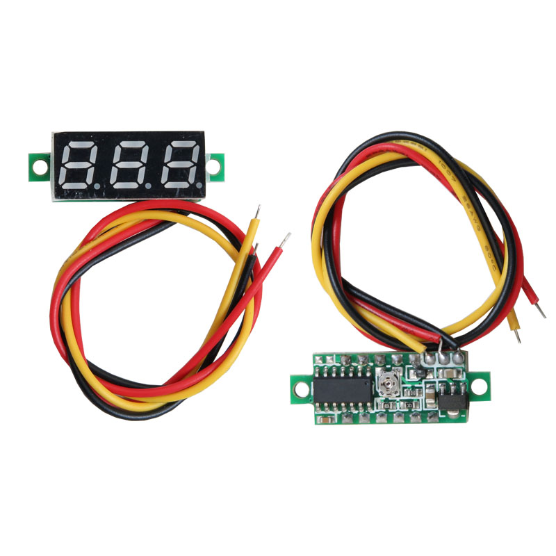 ماژول ولت متر دیجیتال 0 تا 100 ولت DC سه سیمه 0.28 اینچ