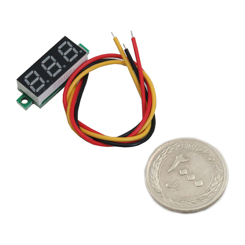ماژول ولت متر دیجیتال 0 تا 100 ولت DC سه سیمه 0.28 اینچ